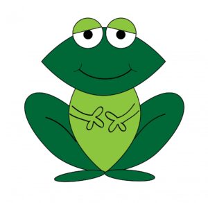cartoon-clipart-a-frog-sitting-on-the-ground-with-its-eyes-closed