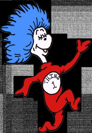 cat-in-the-hat-clipart-a-cartoon-character-with-blue-hair-and-red-shirt