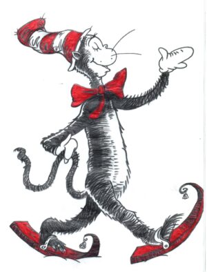 cat-in-the-hat-clipart-a-drawing-of-cat-in-the-hat-and-red-bow