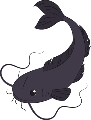 catfish-clipart-a-black-and-white-fish-with-long-tail