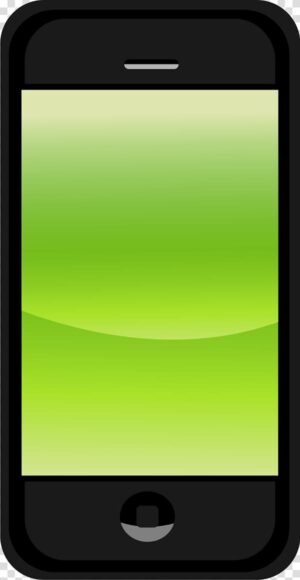 cellphone-clipart-a-black-and-green-cell-phone-with-blank-screen
