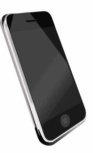 cellphone-clipart-a-black-and-white-iphone-with-screen