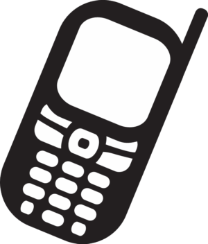cellphone-clipart-a-black-and-white-phone-icon