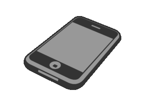 cellphone-clipart-a-black-and-white-phone-with-blank-screen