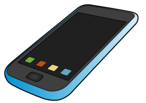 cellphone-clipart-a-cell-phone-with-blue-screen-two