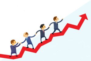 challenges-clipart-a-group-of-people-climbing-up-red-arrow