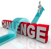 challenges-clipart-a-red-and-blue-arrow-with-the-word-change-on-it