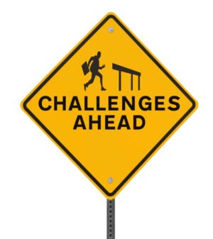 challenges-clipart-a-yellow-sign-with-the-words-challenges-ahead