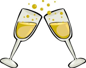 Champagne Clipart Two Glasses Of Champagne With Bubbles