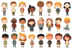 characters-clipart-a-group-of-people-in-different-poses