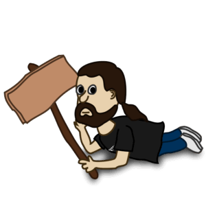 characters-clipart-a-man-with-sign-in-his-hand