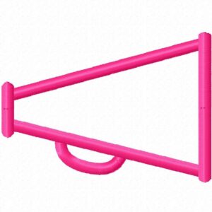 cheer-megaphone-clipart-a-pink-bicycle-frame-with-white-background