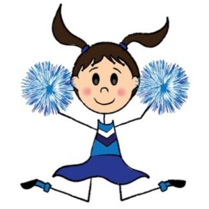 cheerleading-clipart-a-girl-in-blue-dress-is-dancing-with-pom