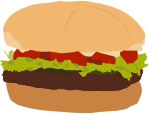 cheeseburger-clipart-a-hamburger-with-lete-and-on-it