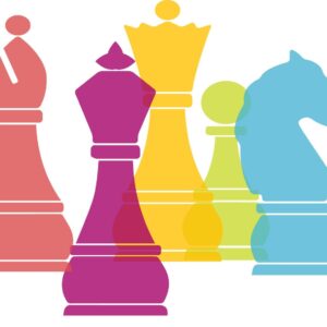 chess-clipart-a-chess-game-with-rainbow-colored-set