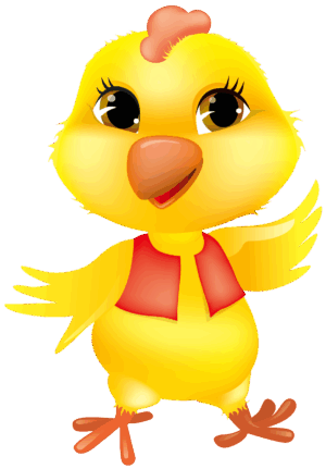 chick-clipart-a-yellow-chicken-with-red-bow-on-its-head