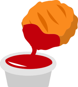 chicken-nuggets-clipart-a-bowl-of-sauce-with-piece-bread