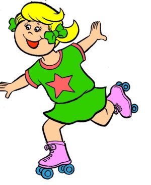children-playing-clipart-a-girl-roller-skating-clipart