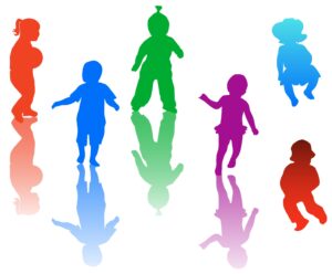children-playing-clipart-a-group-of-children-silhouettes
