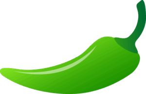chili-clipart-a-green-pepper-on-black-background