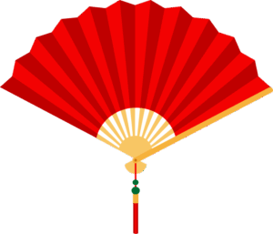 china-clipart-a-red-and-white-fan-with-green-handle