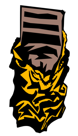 chocolate-bar-clipart-a-black-and-yellow-image-of-man-with-hat