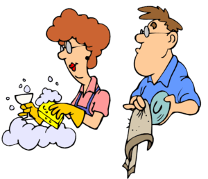 chores-clipart-a-man-and-woman-are-blowing-soap-on-bar