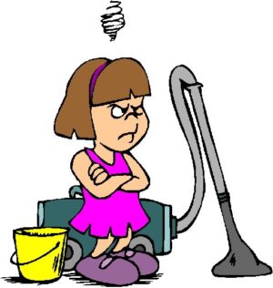 chores-clipart-a-woman-sitting-on-the-floor-with-vacuum