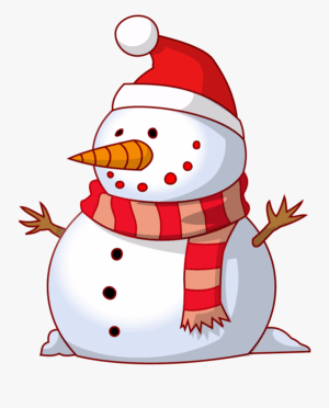 christmas-background-clipart-a-snowman-wearing-santa-hat-and-scarf