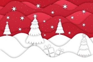christmas-background-clipart-christmas-trees-and-snow-on-red-background