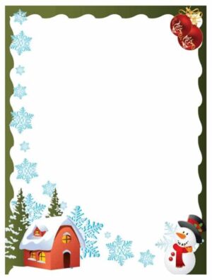 christmas-borders-clipart-a-christmas-letter-with-snowman-and