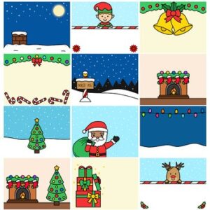christmas-clipart-easy-christmas-seams-with-santa-claus-and-reindeers