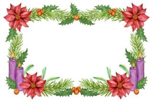 christmas-frame-clipart-watercolor-christmas-wreath-with-poins-and-holly