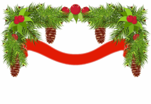 christmas-garland-clipart-christmas-wreath-with-pine-cones-and-red-ribbon