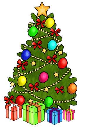christmas-images-clipart-a-christmas-tree-with-presents-and