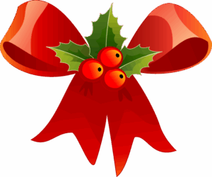 christmas-images-clipart-a-red-christmas-bow-with-holly-and-berries