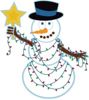 christmas-light-clipart-a-snowman-with-star-and-christmas-tree