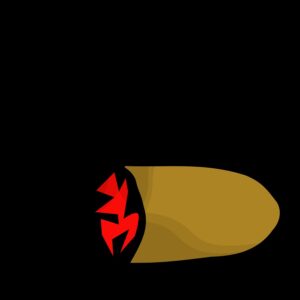 cigar-clipart-a-red-arrow-is-in-the-middle-of-black-background