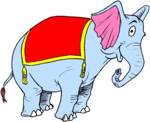 circus-clipart-an-elephant-with-a-red-vest-and-yellow