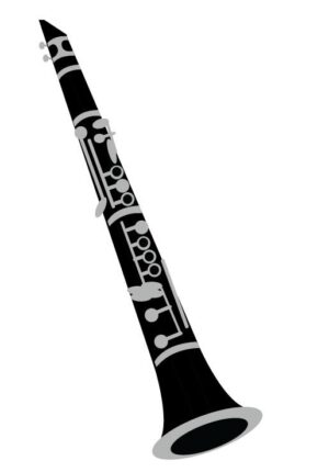 clarinet-clipart-a-clarinet-with-black-and-white-pattern