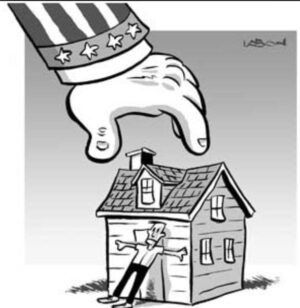 clipart-5th-amendment-a-cartoon-of-house-with-hand-reaching-out-to-the-roof