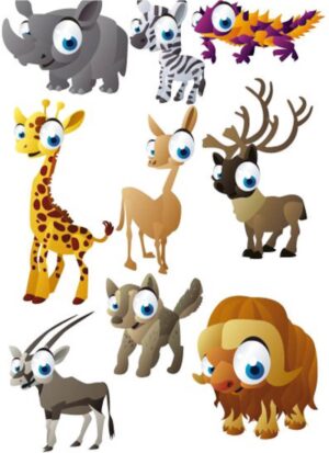 clipart-animals-cartoon-a-set-of-cartoon-animals