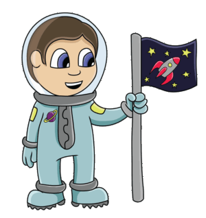 clipart-astronaut-clipart-a-cartoon-astronaut-holding-flag-and-rocket