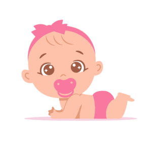 clipart-baby-a-baby-girl-with-pink-hair-and-bow-on-her-head