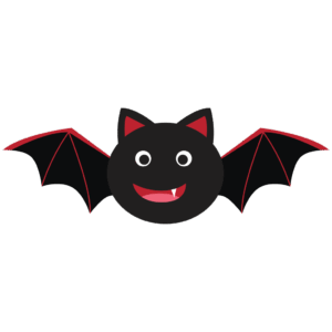 clipart-bat-clipart-a-bat-with-red-nose-and-black-background