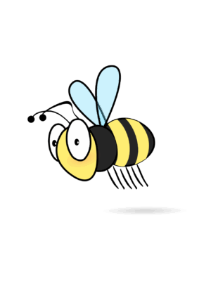clipart-bee-a-bee-with-blue-and-yellow-face