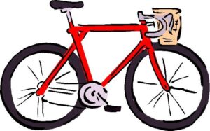clipart-bike-a-red-bicycle-with-basket-on-the-front-wheel