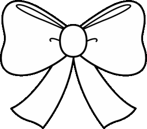 clipart-bow-a-white-bow-with-black-background