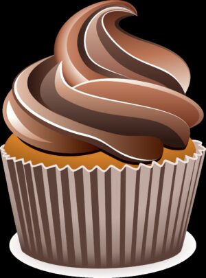 clipart-cake-a-cupcake-with-chocolate-frosting-on-top