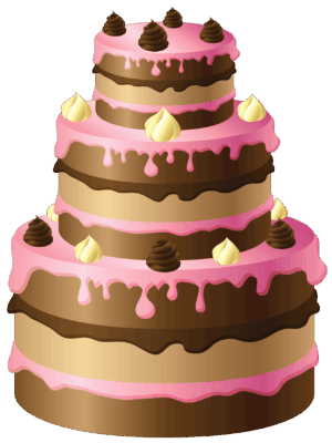 clipart-cake-a-three-tier-cake-with-pink-icing-and-chocolate
